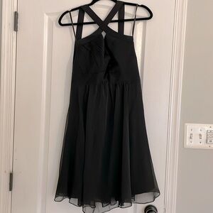 Black cocktail dress- fit and flare